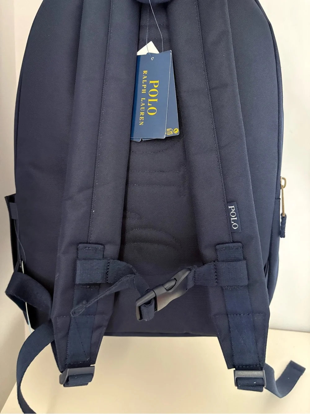 Polo Ralph Lauren Embroidered Bear Navy Large Backpack Laptop Sleeve Unisex
